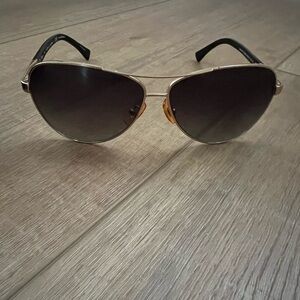 Ralph Lauren Gold Polarized Aviator Sunglasses